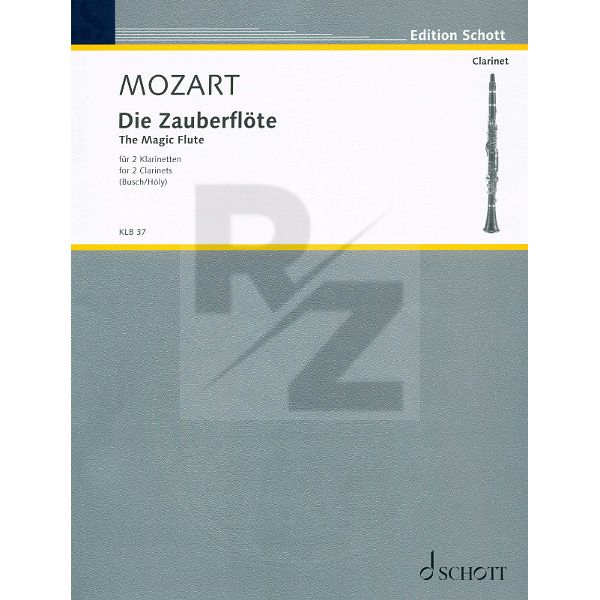 Image Schott Zauberflöte 2 Klarinetten