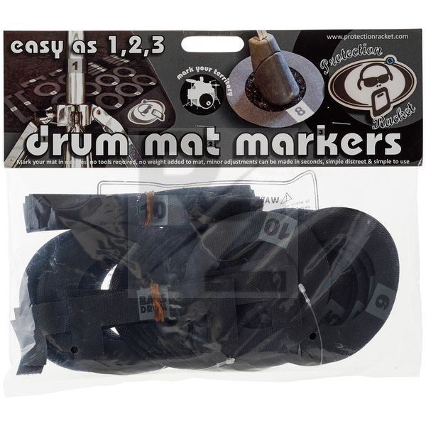 Image Protection Racket Drum Mat Marker Pack Numbered