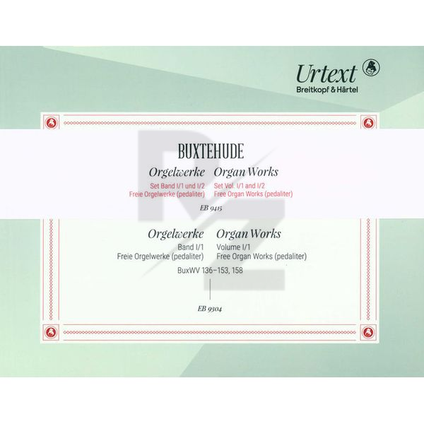 Image Breitkopf & Härtel Buxtehude Orgelwerke Set 1