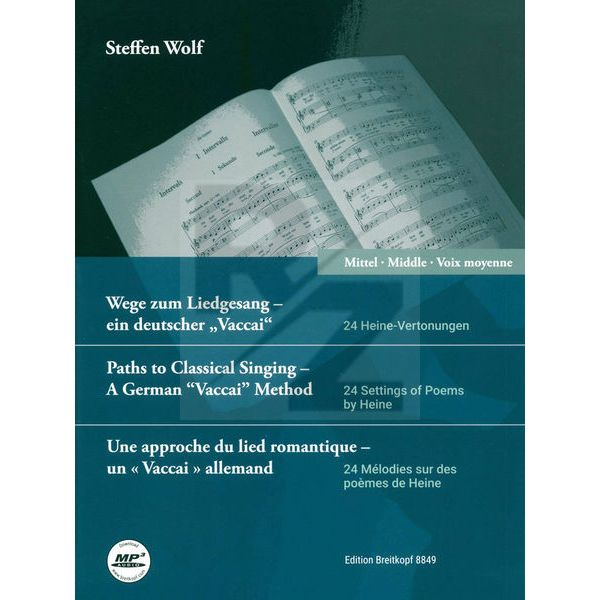 Image Breitkopf & Härtel Wege zum Liedgesang Mittel