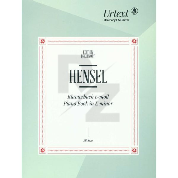 Image Breitkopf & Härtel Hensel Klavierbuch e-moll