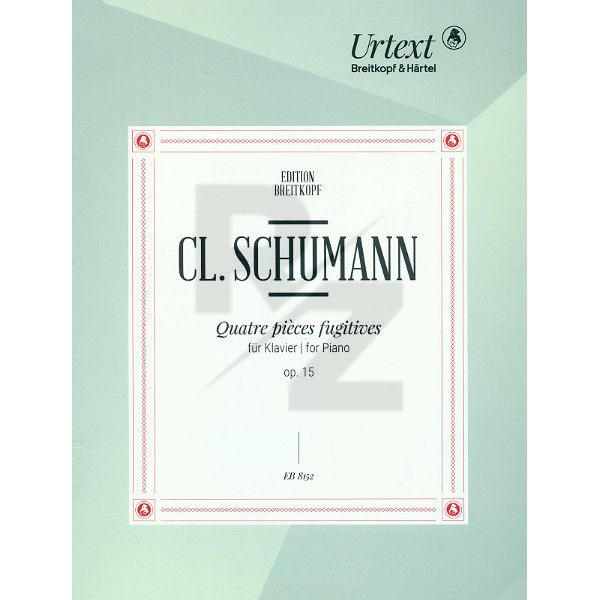 Image Breitkopf & Härtel Clara Schumann Quatre Pieces