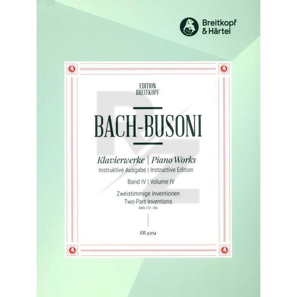Image Breitkopf & Härtel Bach/Busoni Inventionen