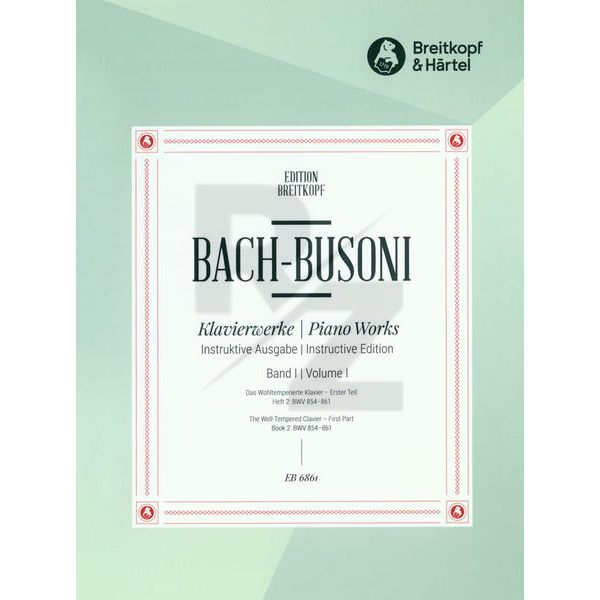 Image Breitkopf & Härtel Bach/Busoni Wohltemperiert 1/2