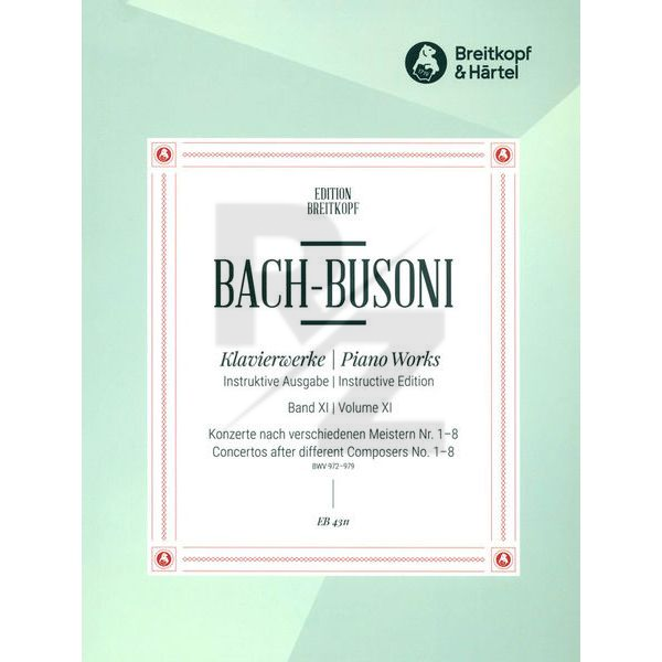 Image Breitkopf & Härtel Bach/Busoni Konzerte Meister