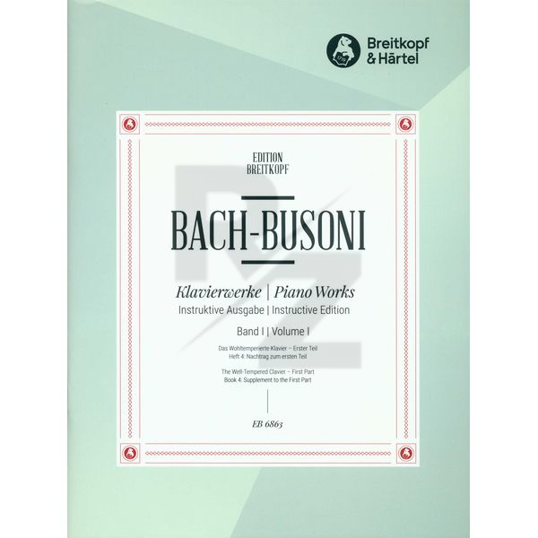 Image Breitkopf & Härtel Bach/Busoni Wohltemperiert 1/4