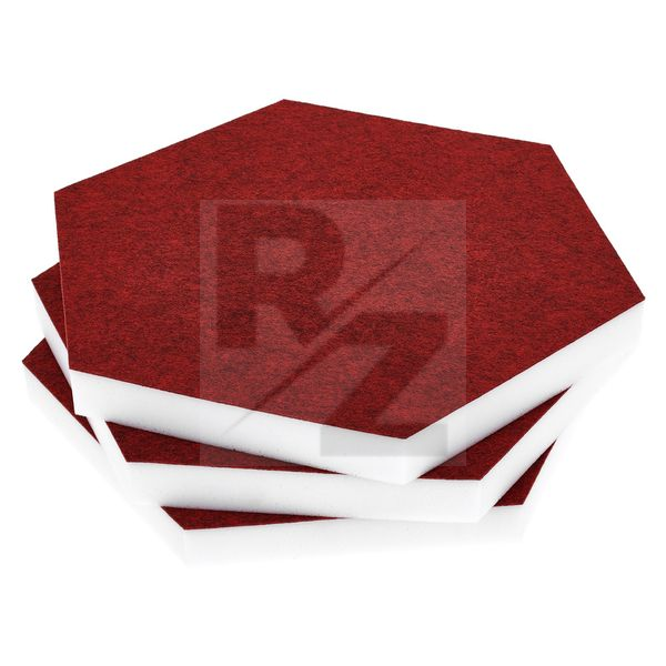 Image t.akustik Hexagon Melamine Bordeaux 25