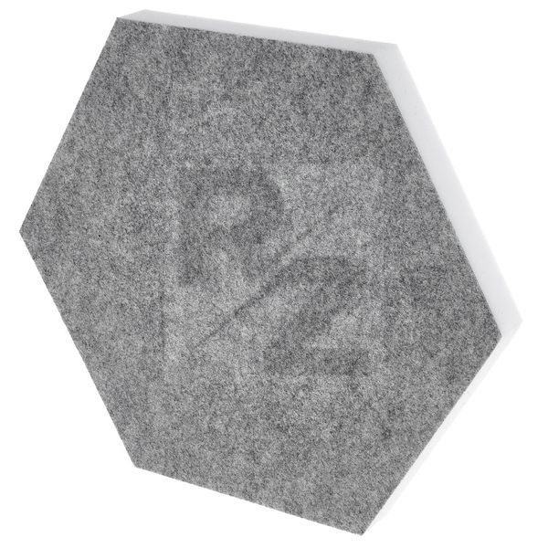 Image t.akustik Hexagon Melamine Light Grey 25