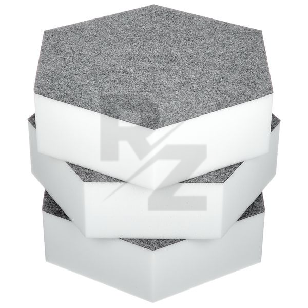 Image t.akustik Hexagon Melamine Grey 75
