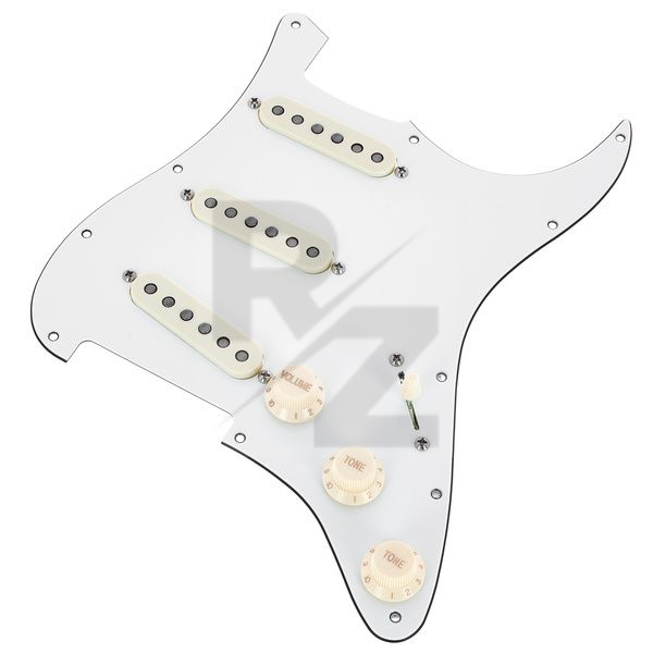Image Mojotone 67 Q.Coil Hot Br. Pickguard WH