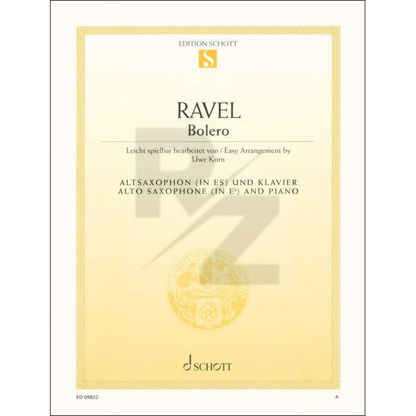 Image Schott Ravel Bolero (A-Sax)