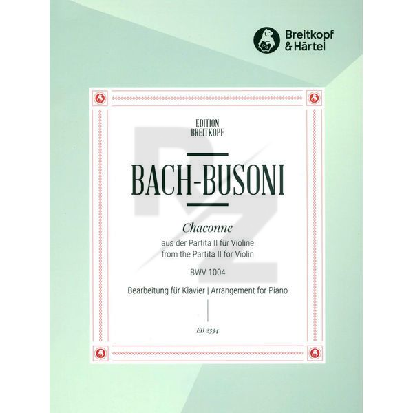 Image Breitkopf & Härtel Bach/Busoni Chaconne