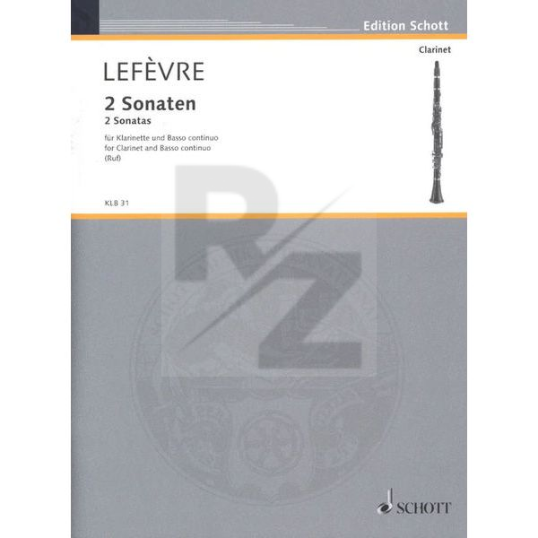 Image Schott Lefèvre 2 Sonaten