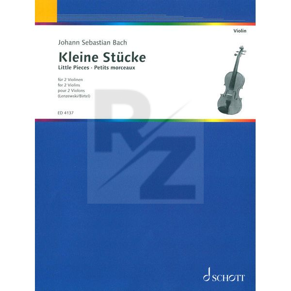 Schott Bach Kleine Stücke 2 Violinen Image Schott Bach Kleine Stücke 2 Violinen