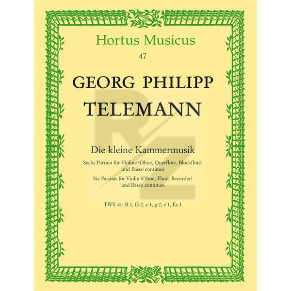 Image Bärenreiter Telemann Kleine Kammermusik
