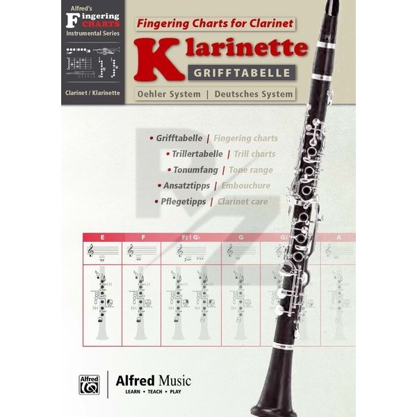 Image Alfred Music Publishing Grifftabelle Klarinette Oehler