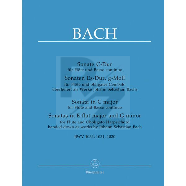 Image Bärenreiter Bach 3 Sonatas Flute