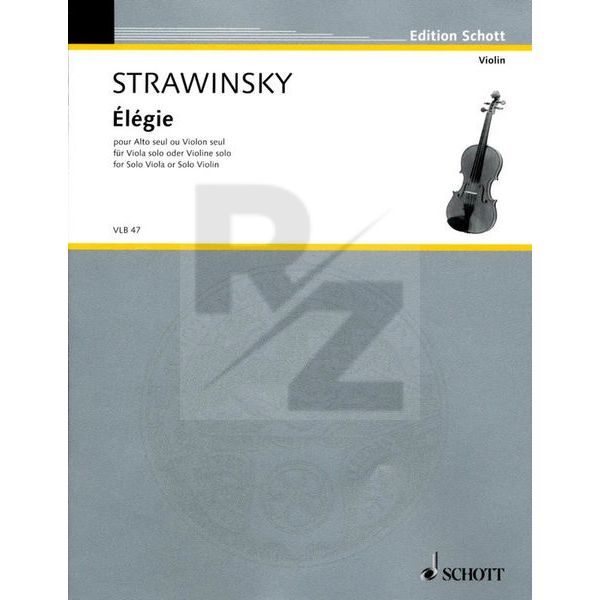 Image Schott Strawinsky Elegie Violin