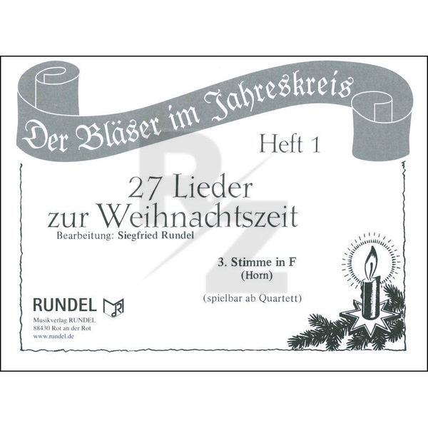 Image Musikverlag Rundel 27 Lieder Weihnacht 3 F
