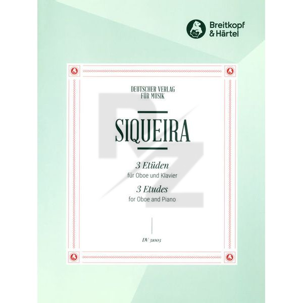 Image Breitkopf & Härtel Siqueira 3 Etüden Oboe
