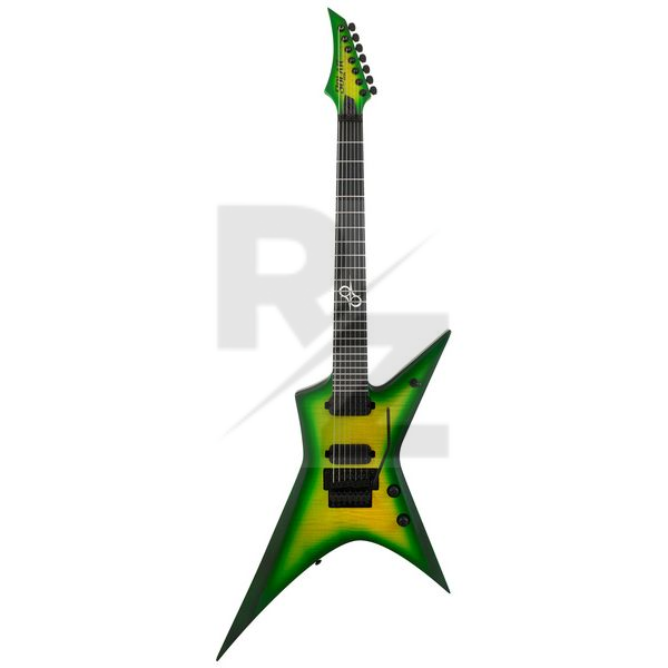 Image Solar Guitars X1.7FRLB Lime Burst Matte