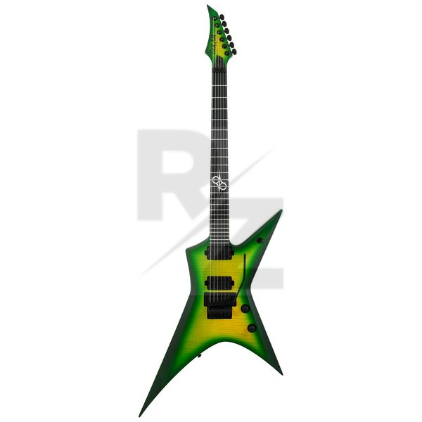 Image Solar Guitars X1.6FRLB Lime Burst Matte