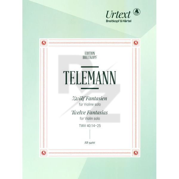 Image Breitkopf & Härtel Telemann Zwölf Fantasien
