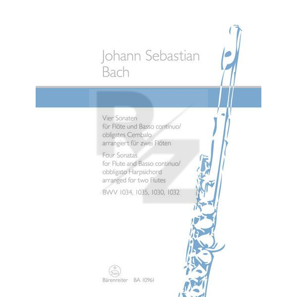 Image Bärenreiter Bach 4 Sonaten for 2 Flöten
