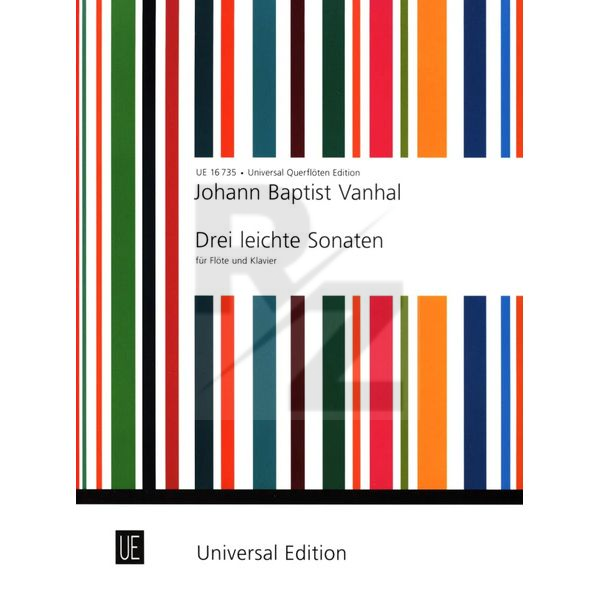 Image Universal Edition Vanhal 3 Leichte Sonaten Flöte
