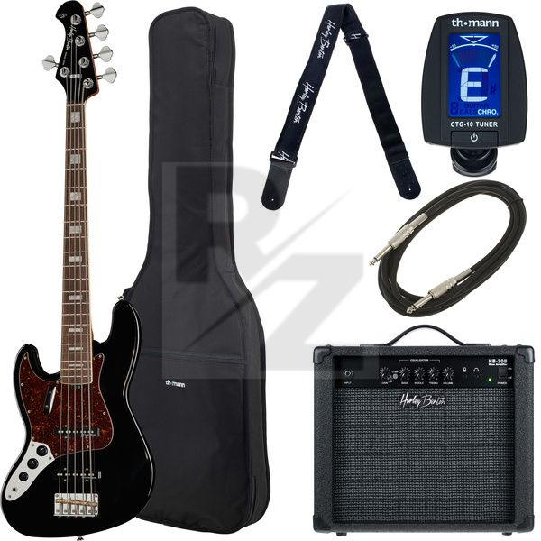 Harley Benton MV-5JB LH Black Set Image Harley Benton MV-5JB LH Black Set