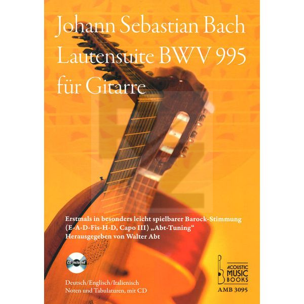 Image Acoustic Music Books Bach Lautensuite BWV 995