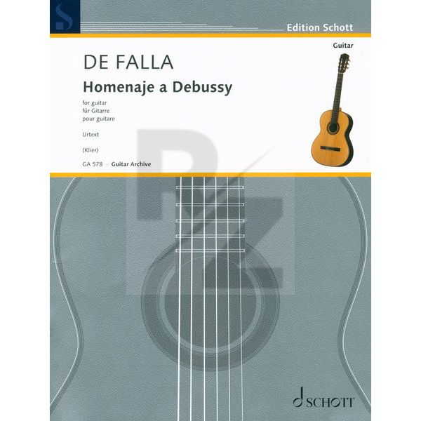 Image Schott De Falla Homenaje a Debussy