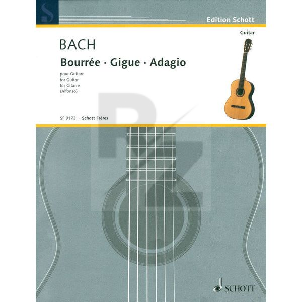 Image Schott Bach Bourrée/Gigue/Adagio