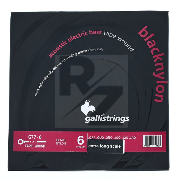 Image Galli Strings G77-6 Black Nylon Bass 36