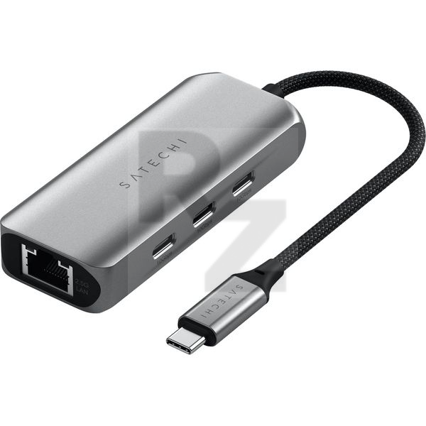 Satechi 4-In-1 USB-C Hub 2.5 GBit LAN Image Satechi 4-In-1 USB-C Hub 2.5 GBit LAN