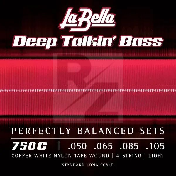 Image La Bella 750C Copper White Nylon Tape