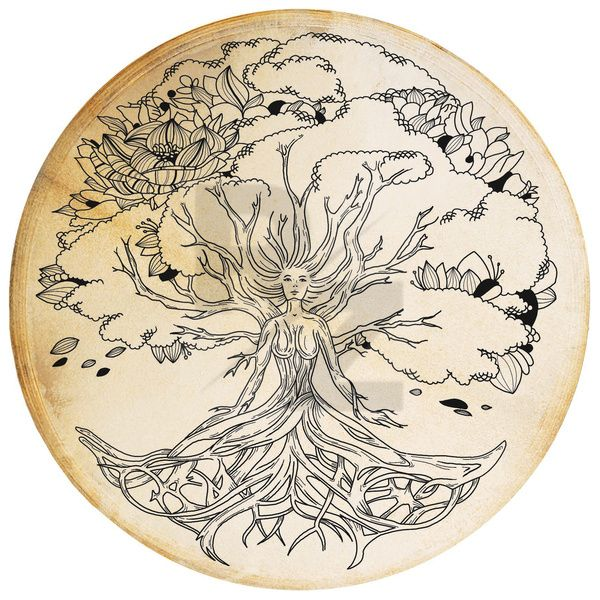 Image Terre Shaman Drum Lady of Wood 40cm