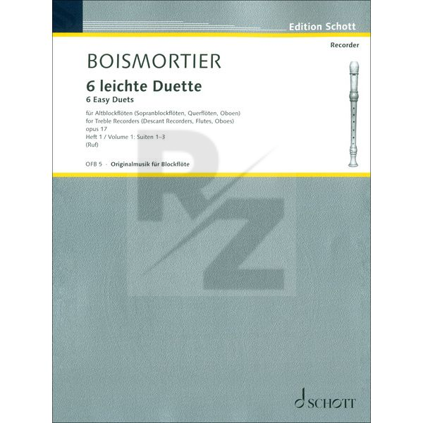 Image Schott Boismortier 6 leichte Duette 1