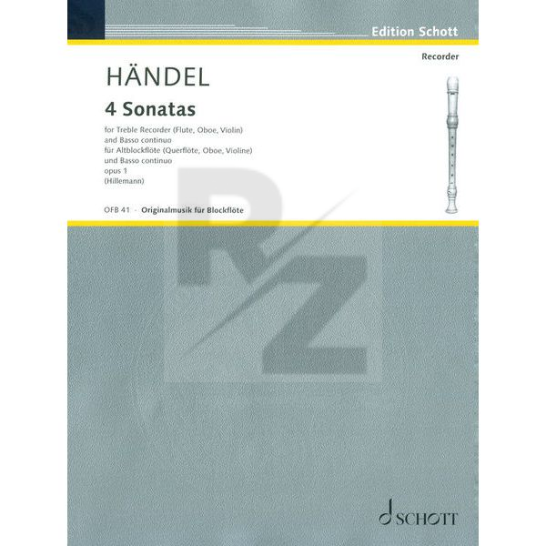 Image Schott Händel 4 Sonatas