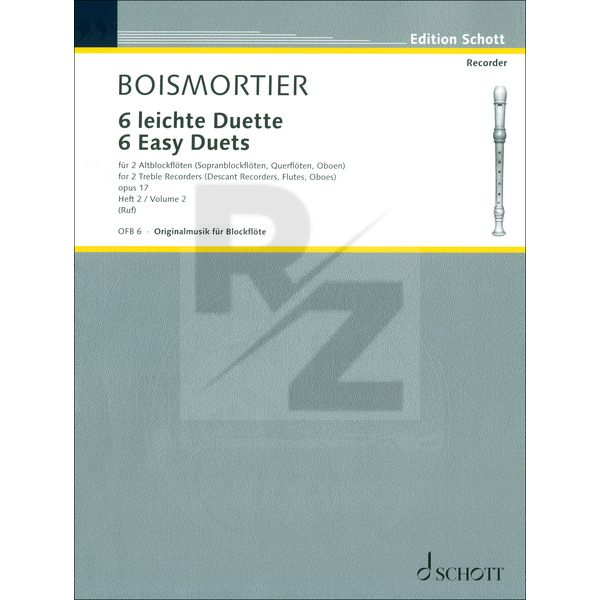 Image Schott Boismortier 6 leichte Duette 2