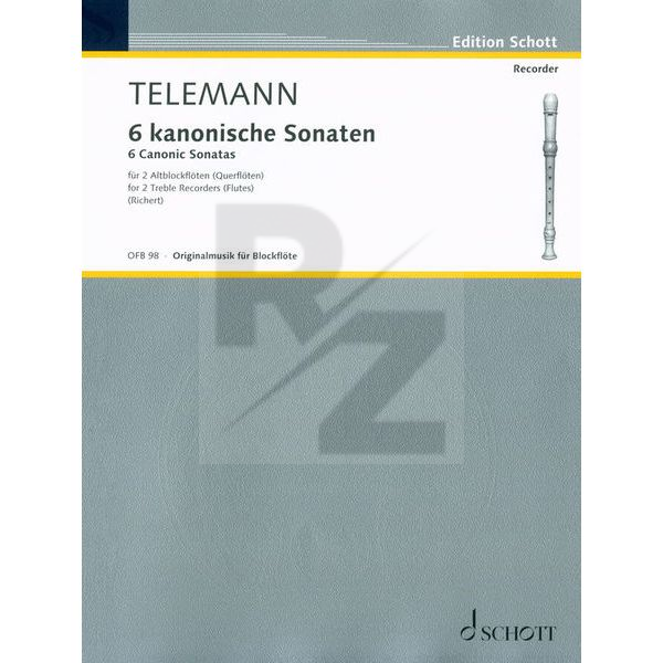 Image Schott Telemann 6 Sonaten im Kanon