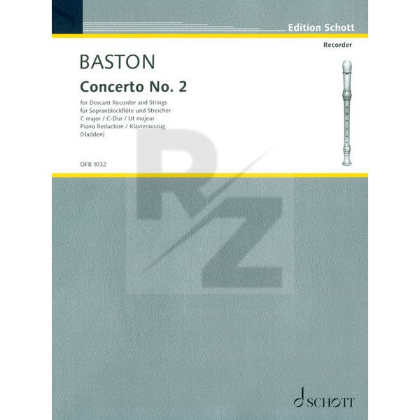 Image Schott Baston Concerto No. 2 C-Dur