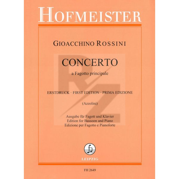 Image Friedrich Hofmeister Rossini Concerto a Fagotto