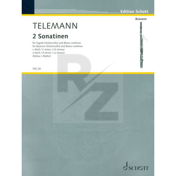 Image Schott Telemann 2 Sonatinen Fagott