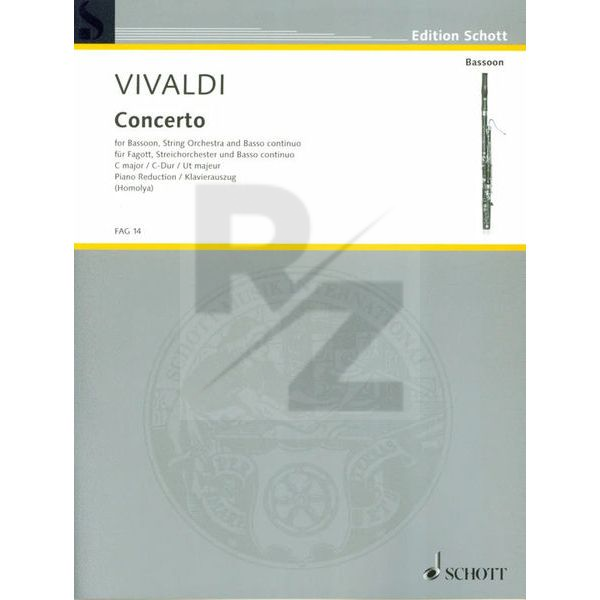 Image Schott Vivaldi Concerto C-Dur Fagott