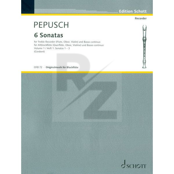 Image Schott Pepusch 6 Sonaten