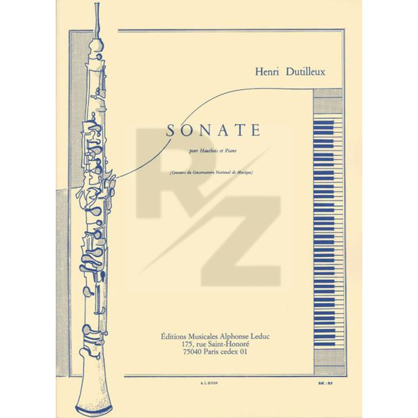 Image Alphonse Leduc Dutilleux Sonate pour Hautbois