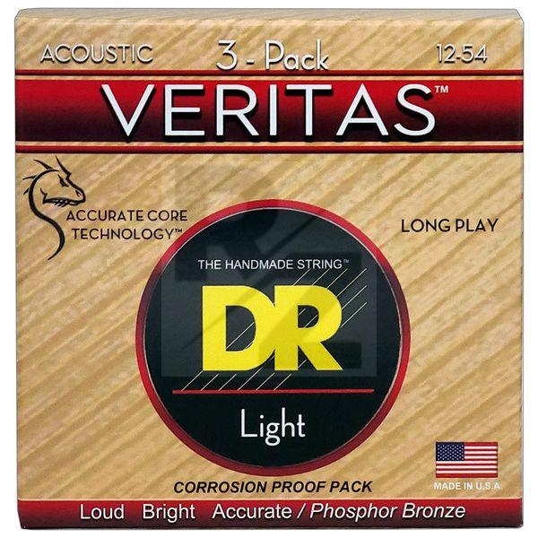 Image DR Strings Veritas Acoustic VTA-12 3-Pack