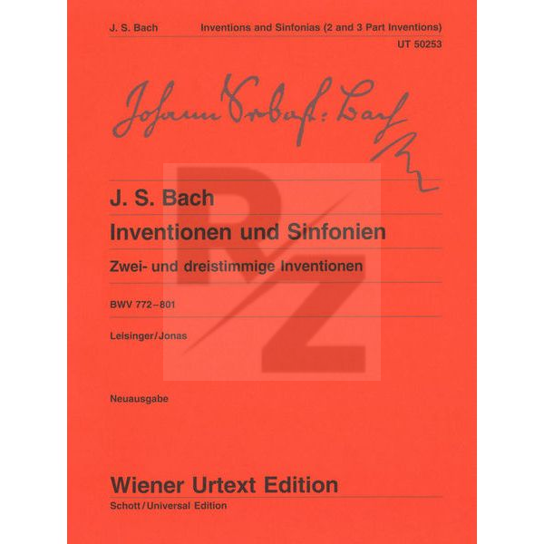Image Wiener Urtext Edition Bach Inventionen und Sinfonien