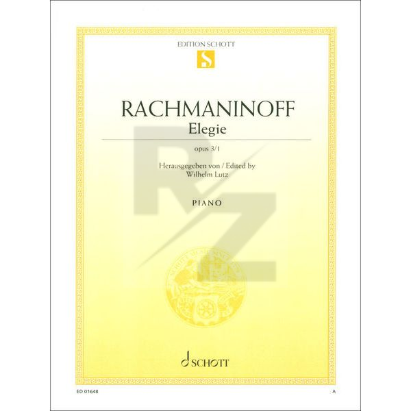 Schott Rachmaninow Elegie Image Schott Rachmaninow Elegie